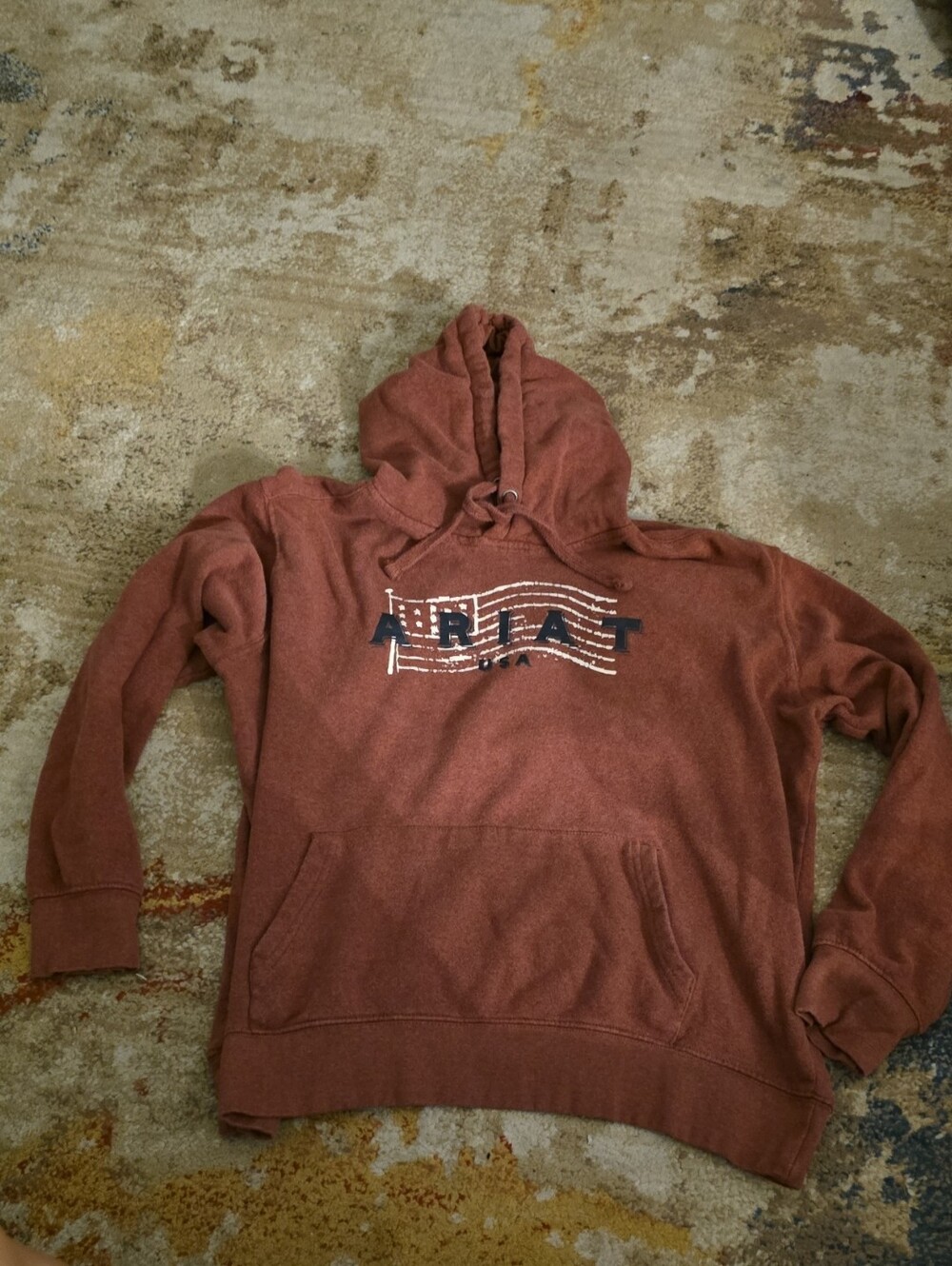 Ariat Rust Red Pullover Hoodie with Logo